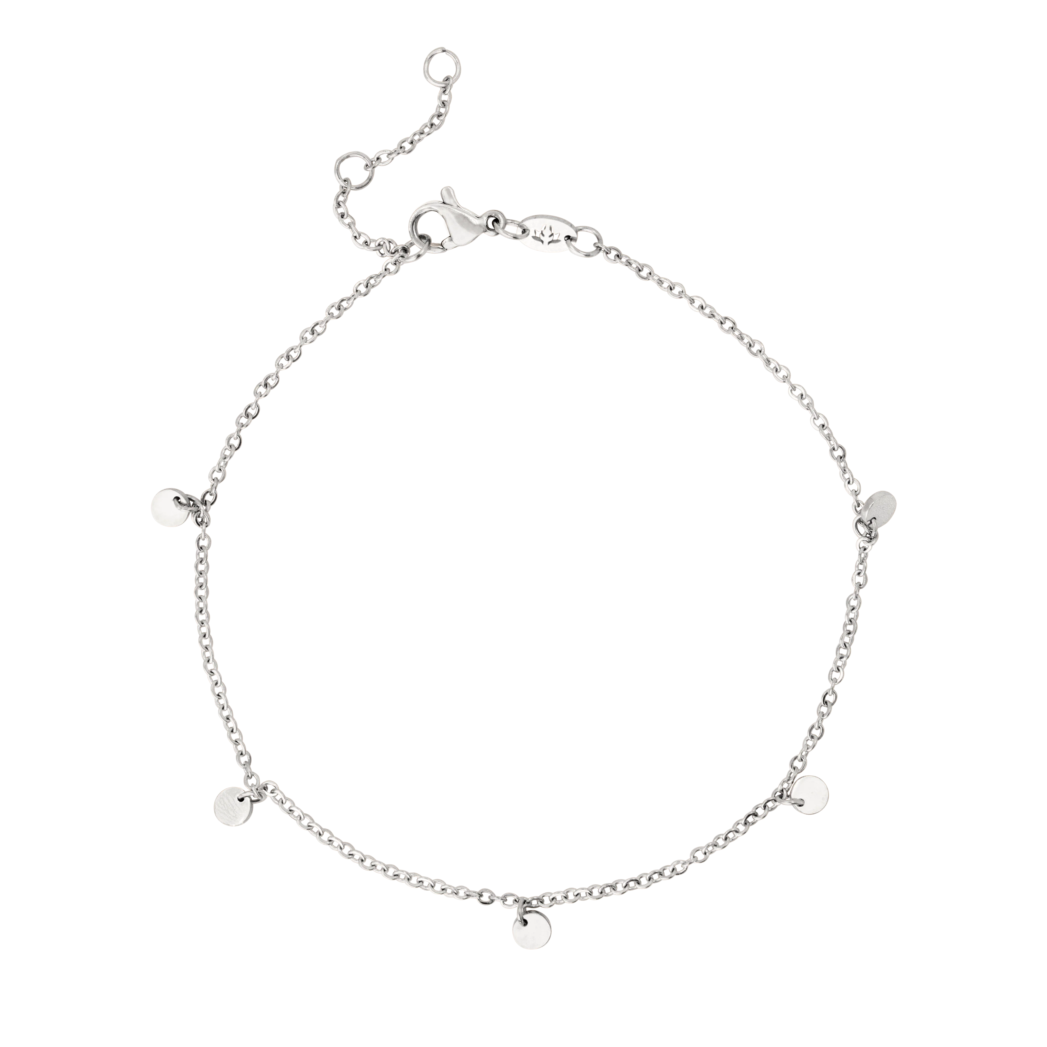 Tiny Coin Anklet Silver