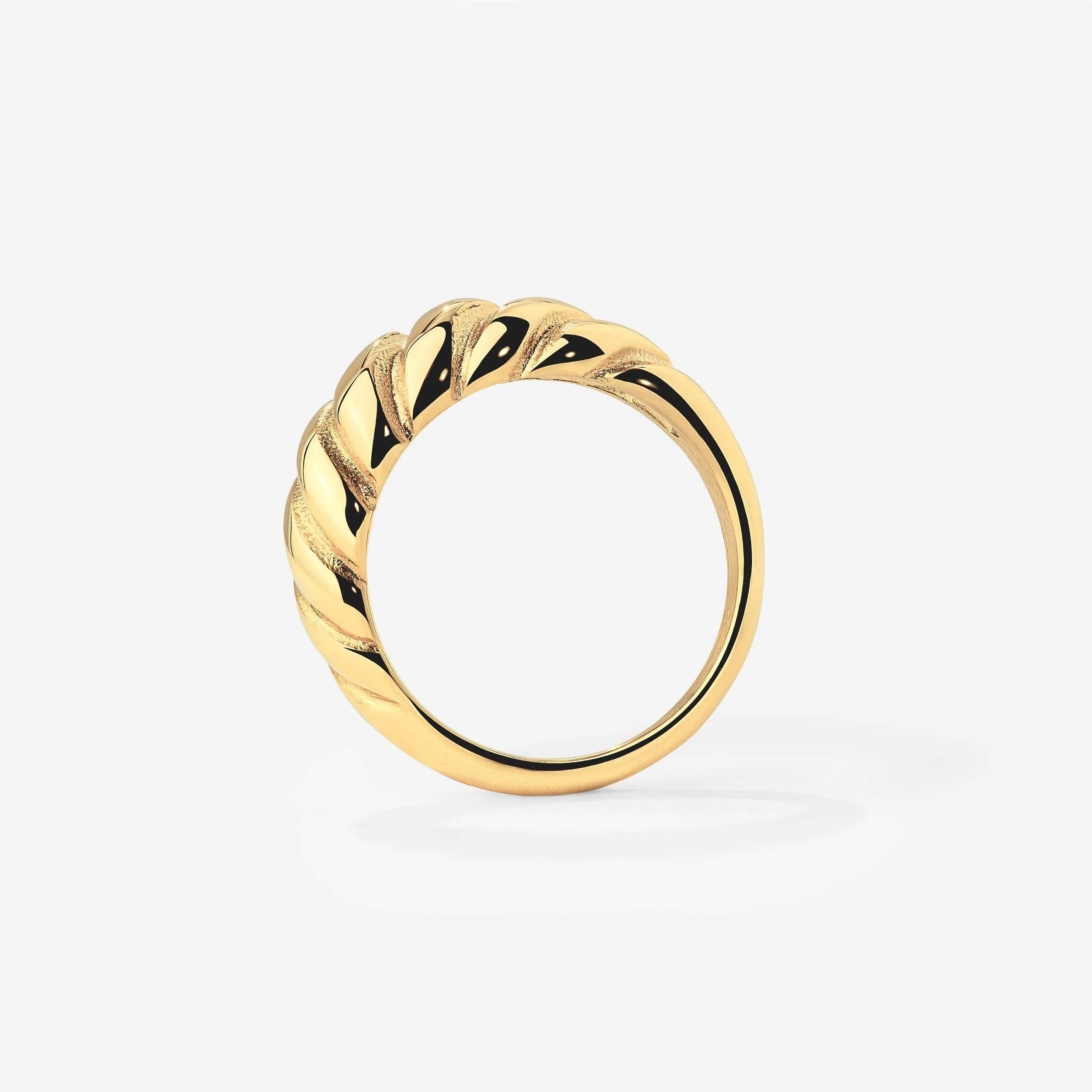 Towel Twist Ring Gold - Image 4