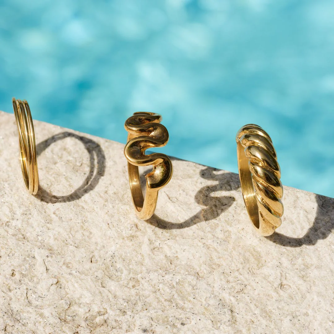 Towel Twist Ring Rose Gold - Image 3