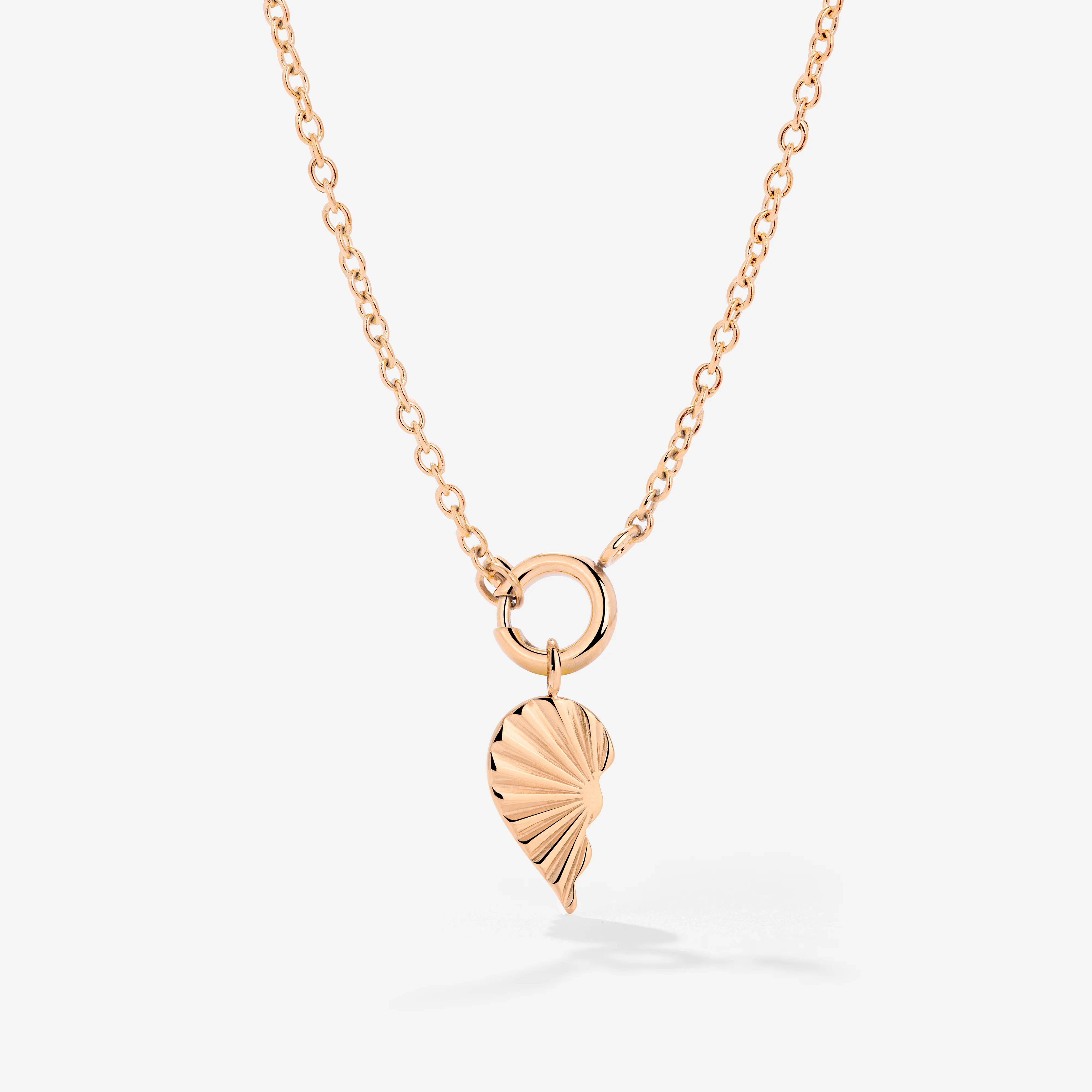 Twin Flame Left Classic Chain Necklace Set Rose Gold