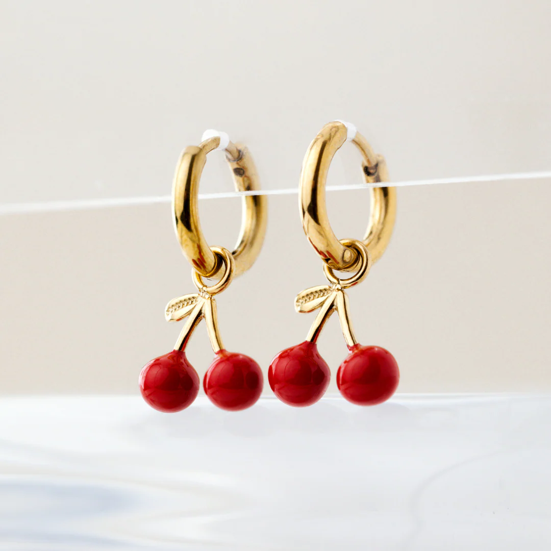 Very Cherry Hoop Set Baby Gold - Image 3