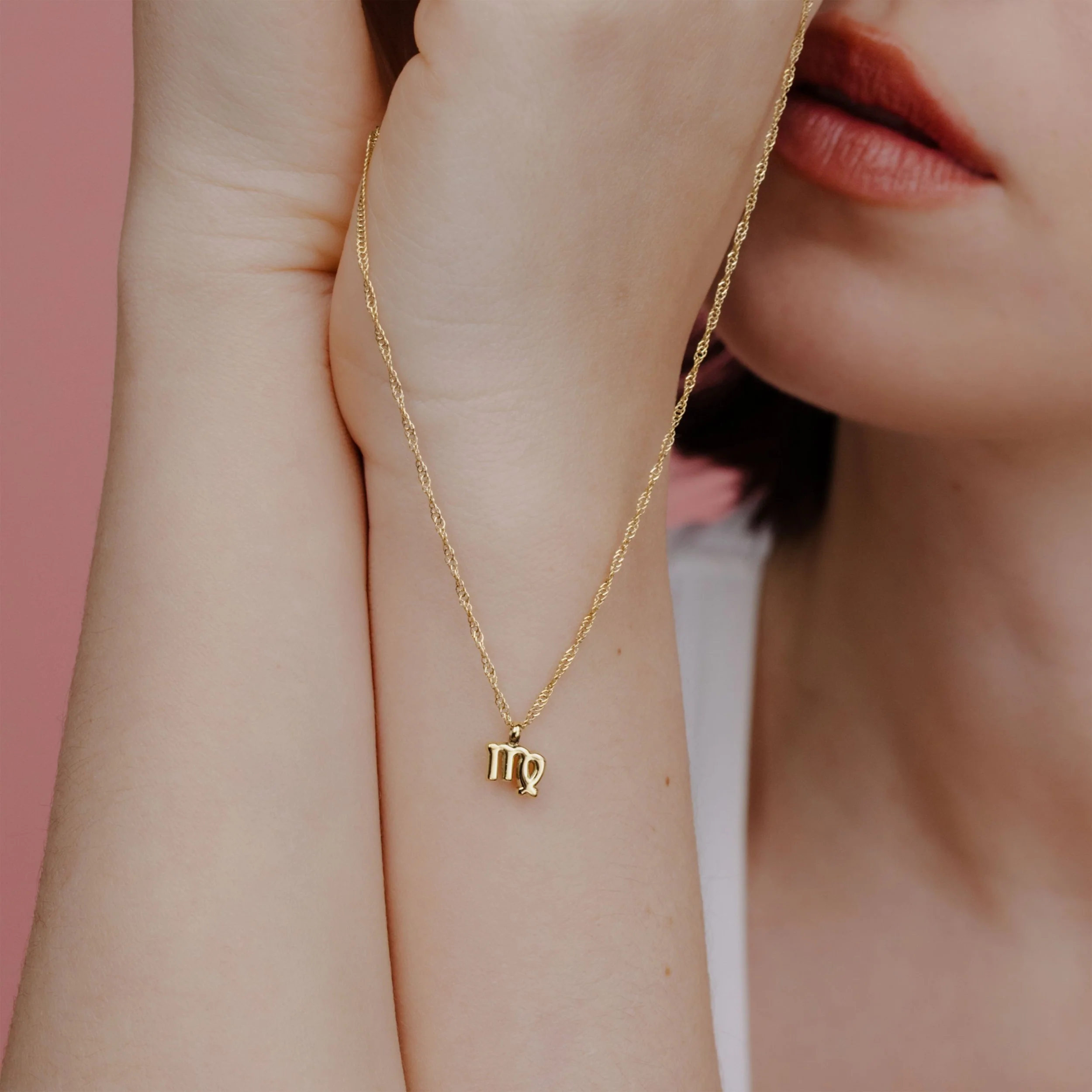 Virgo Bubble Necklace Stud Earrings Gold - Image 2