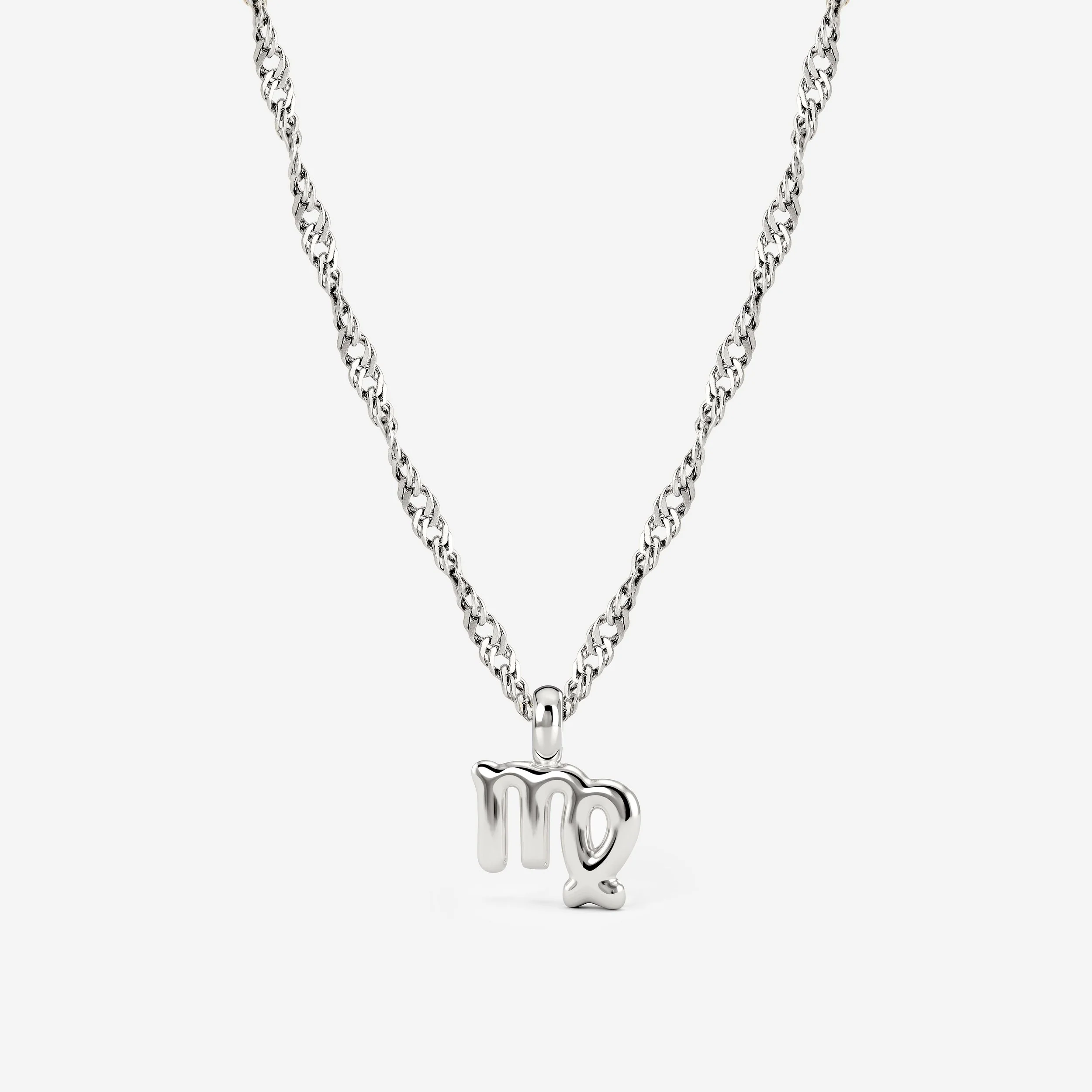 Virgo Bubble Necklace Silver