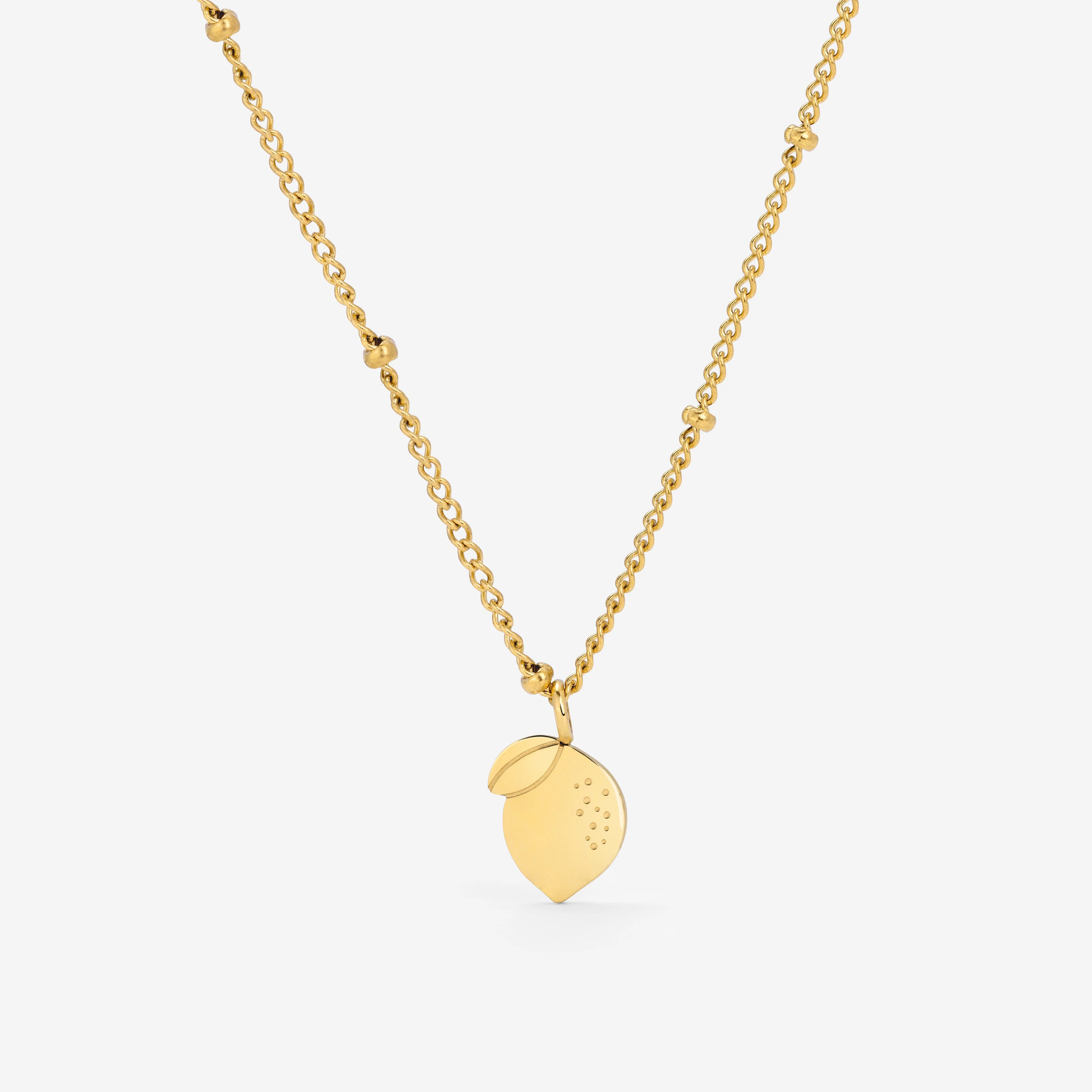 When Life gives you Lemons Necklace Gold