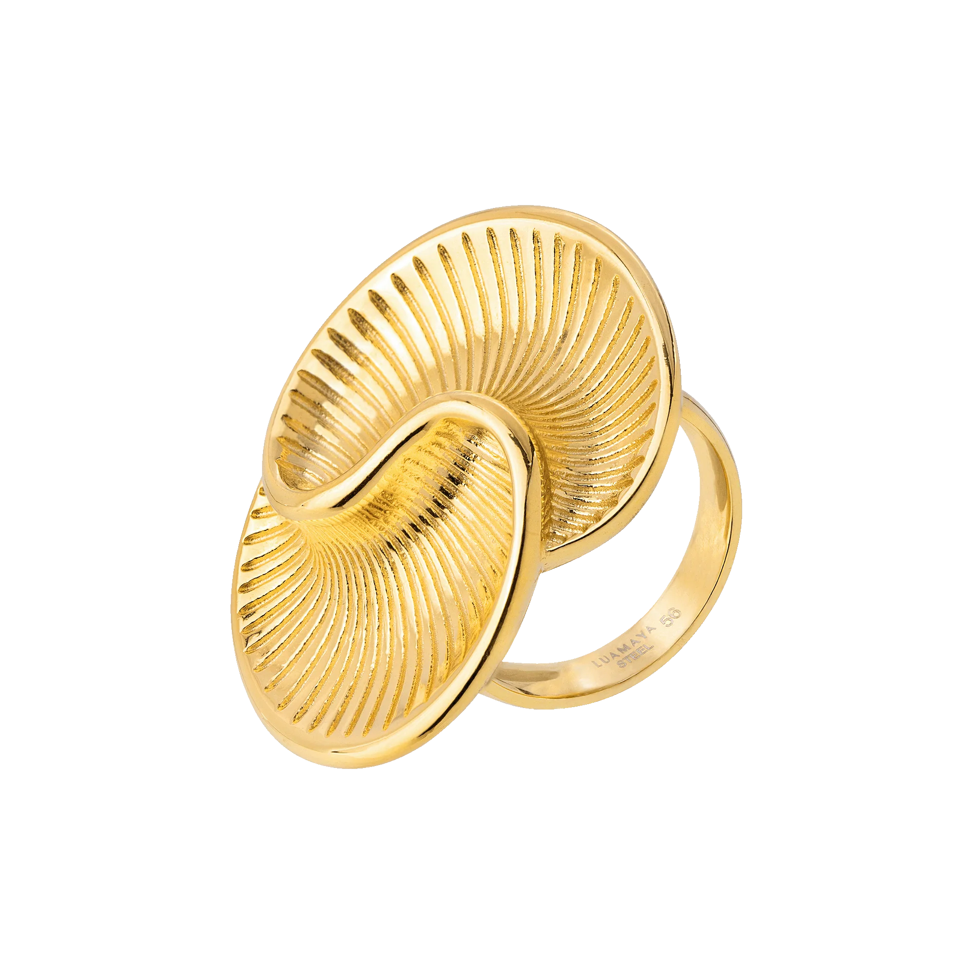 Winding Spiral Ring Gold