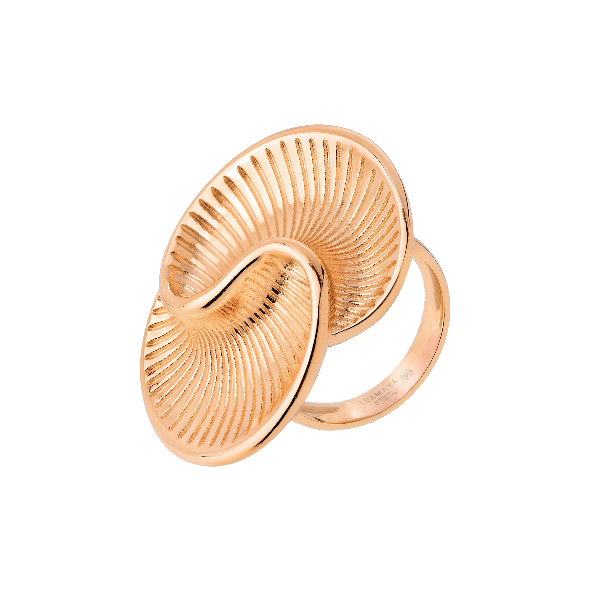 Winding Spiral Ring Rose Gold