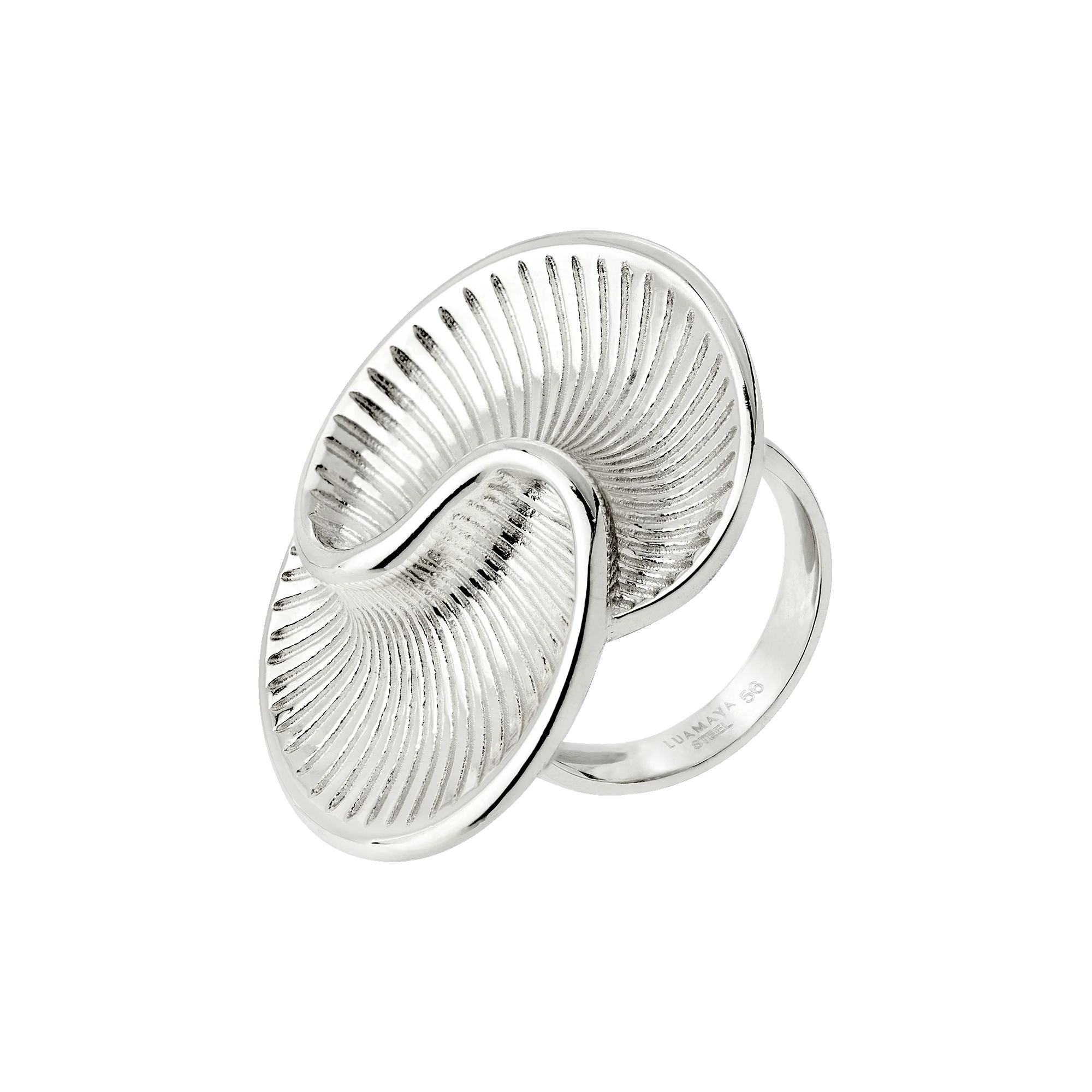 Winding Spiral Ring Silver