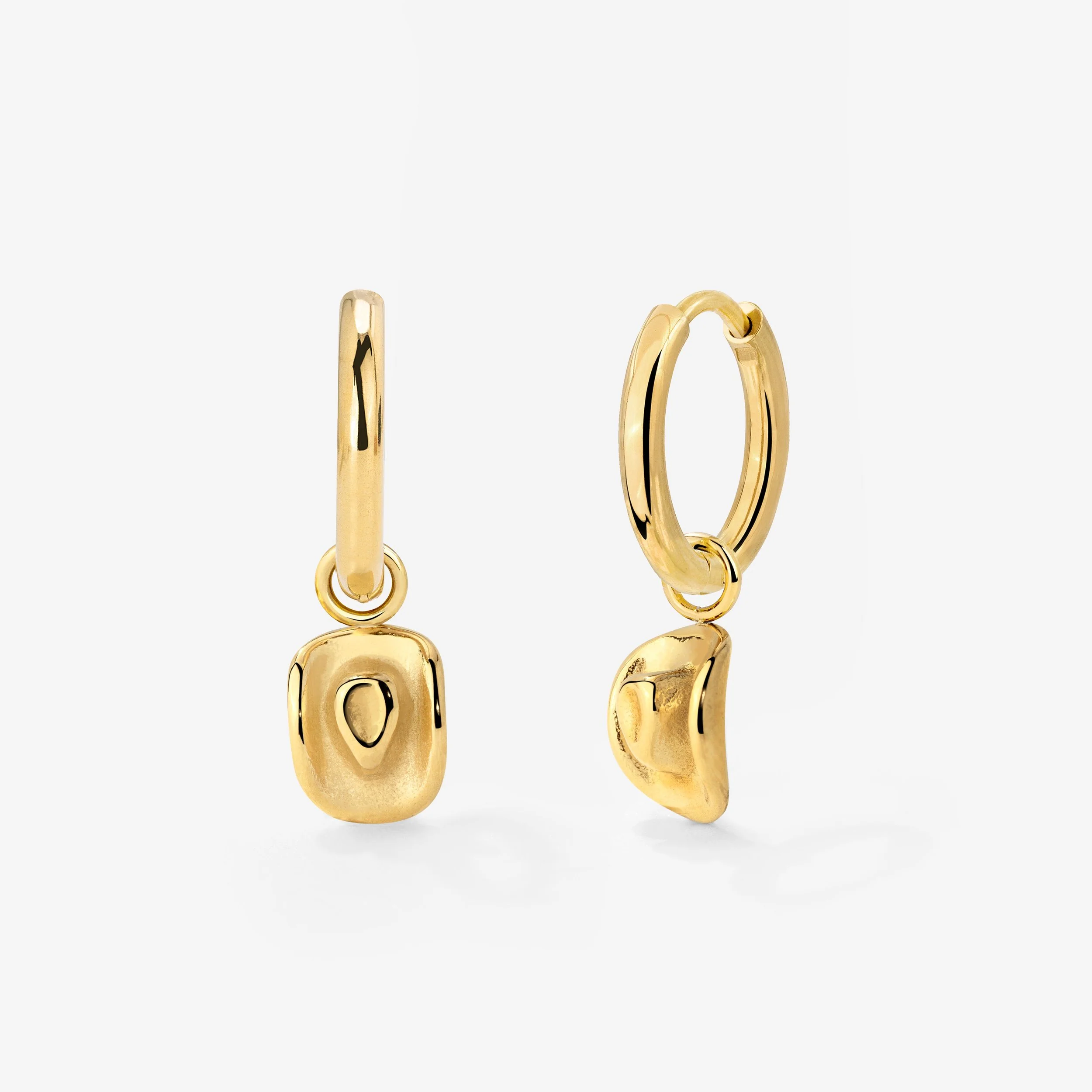 Yeehaw Hoop Set Small Stud Earrings Gold