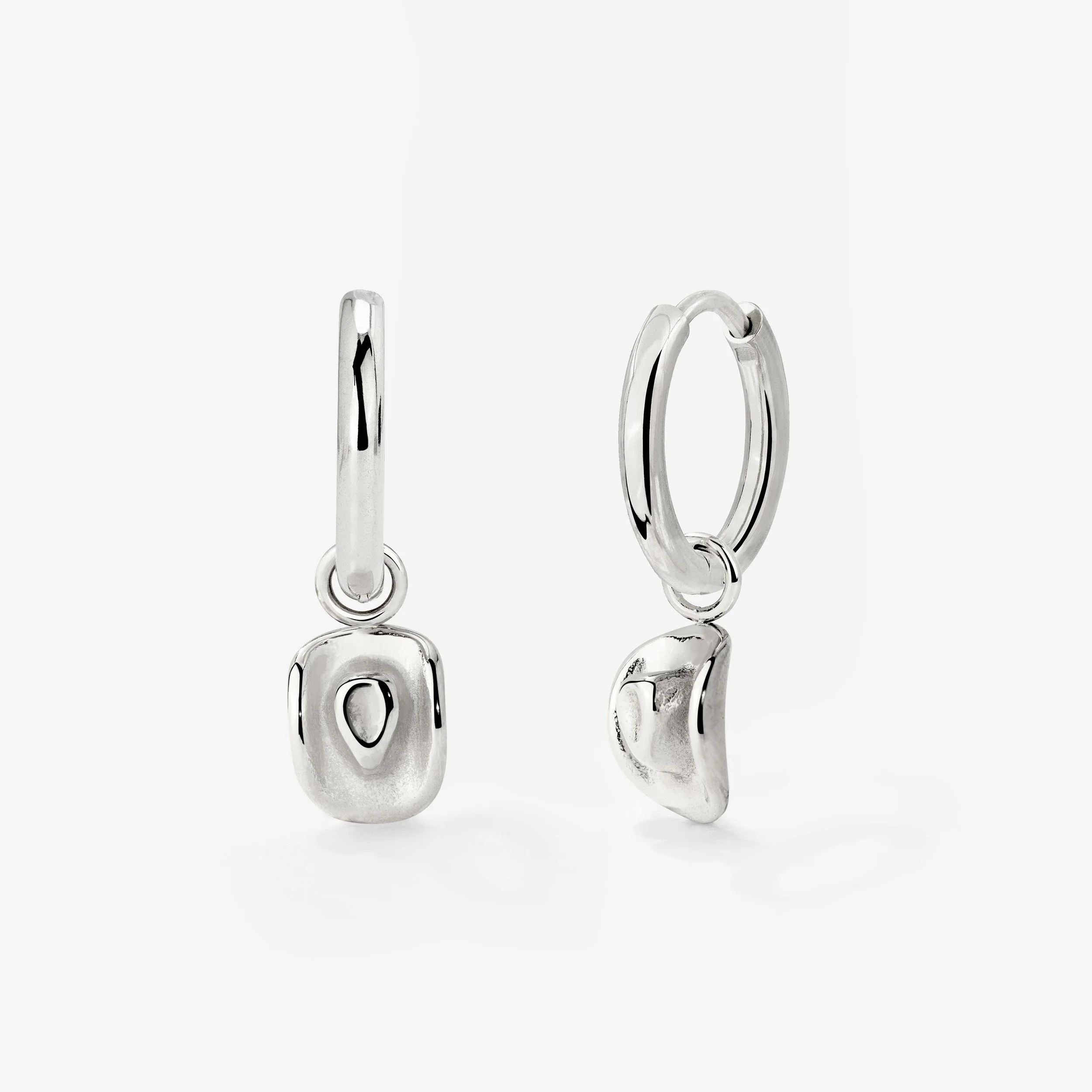 Yeehaw Hoop Set Small Silver
