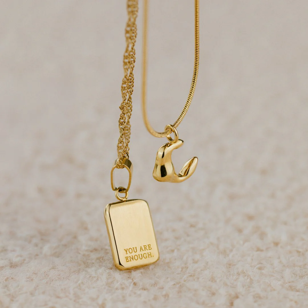 You are enough Necklace Silver - Image 5