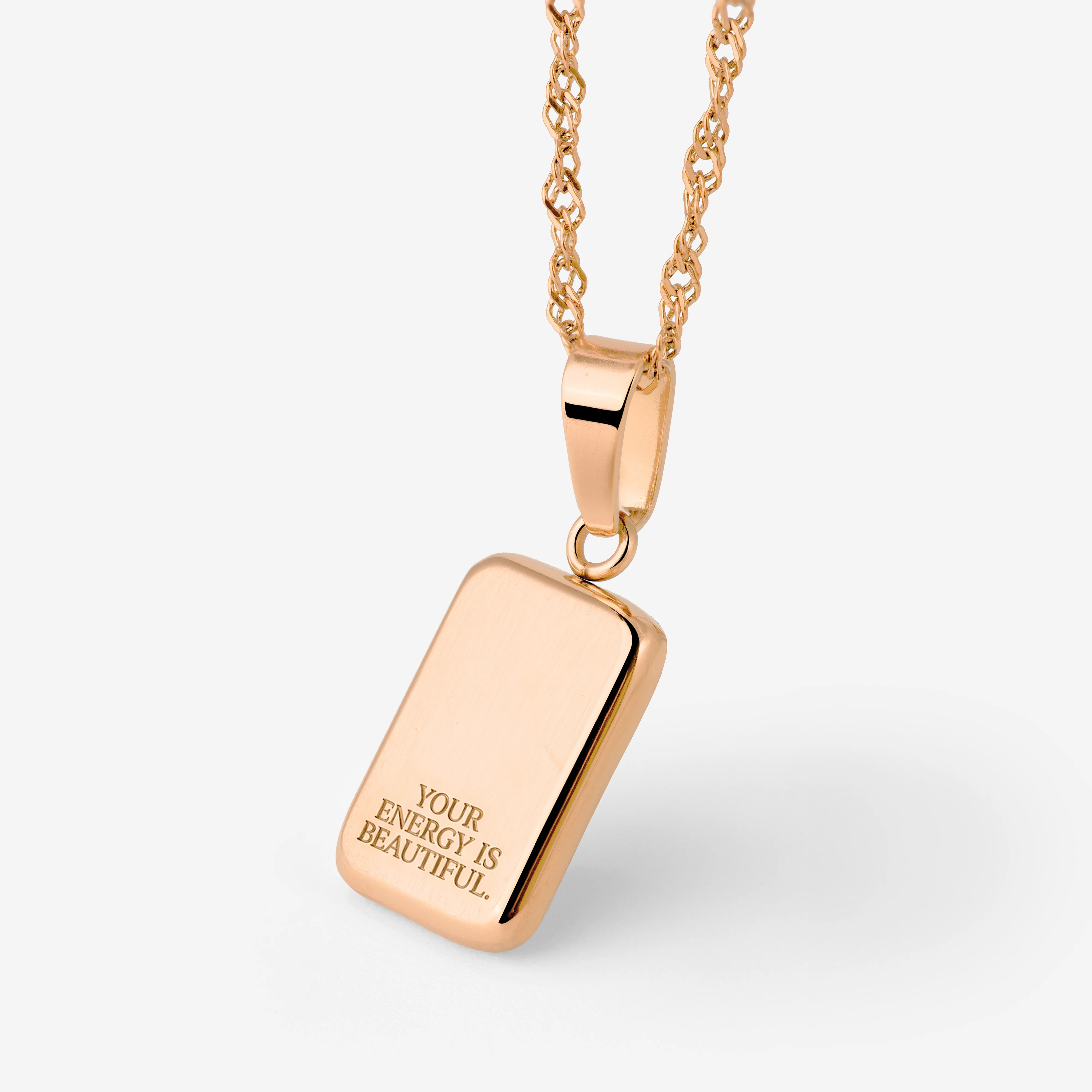 Your energy is beautiful Necklace Rose Gold - Image 4