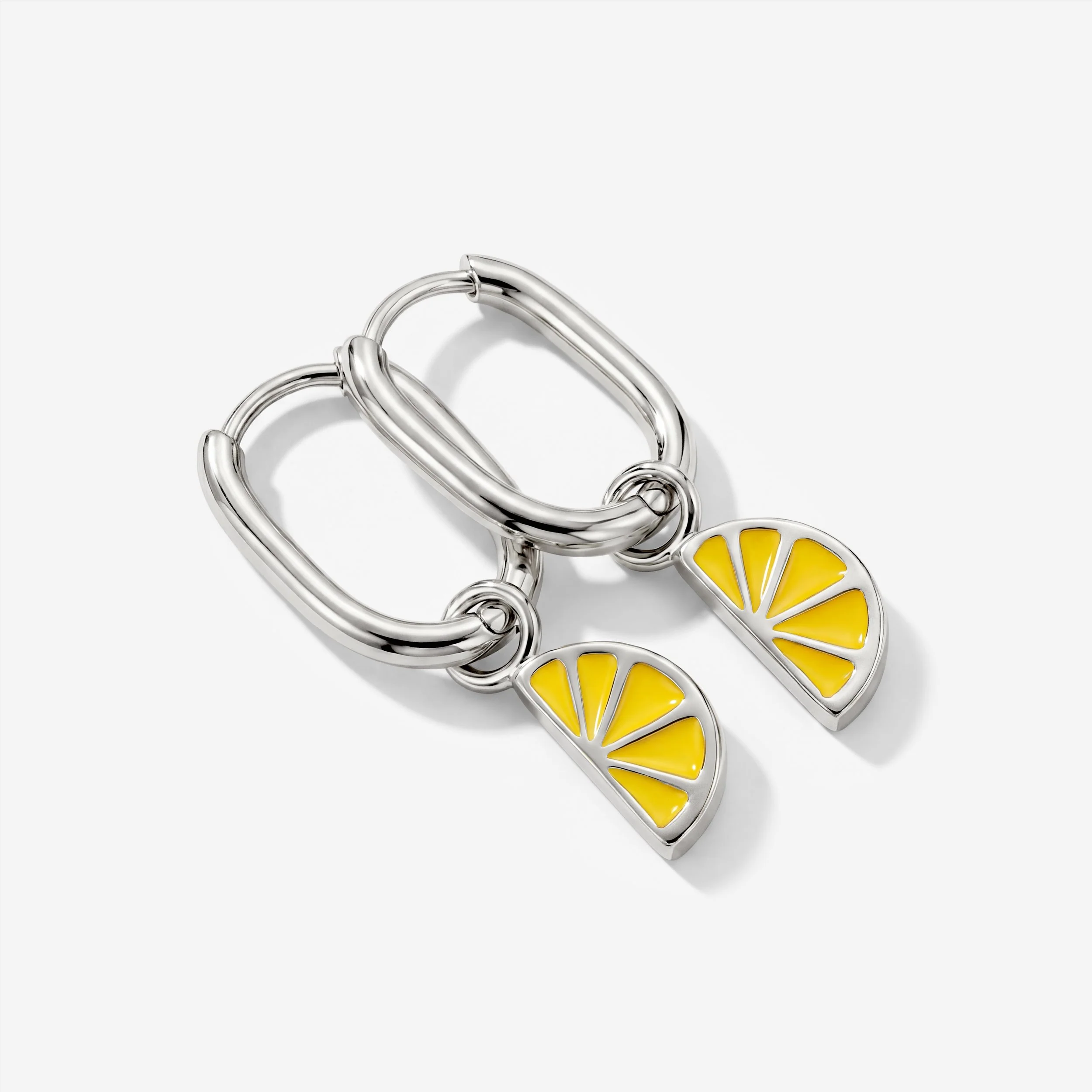 Zesty Oval Hoop Set Baby Silver - Image 4