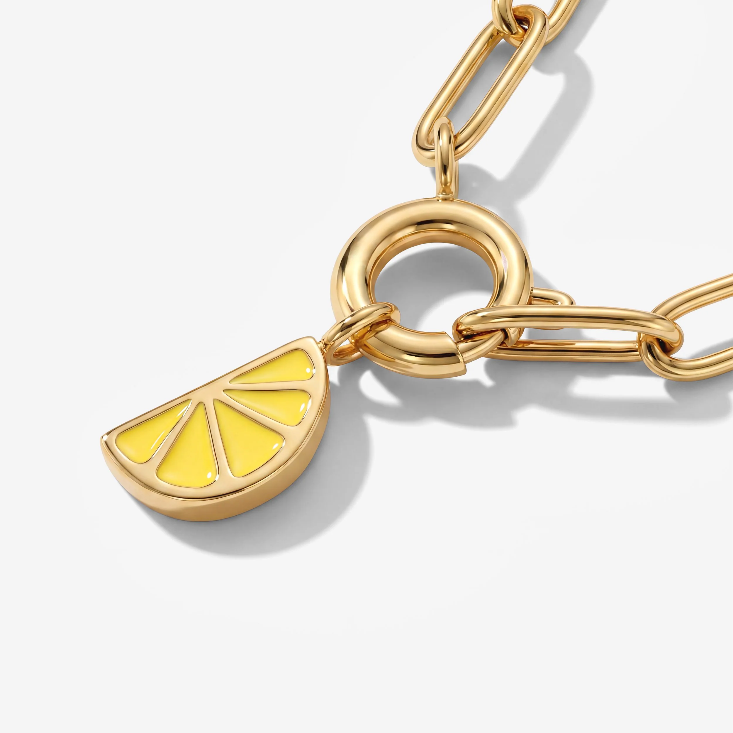 Zesty Oval Links Necklace Set Gold - Image 4