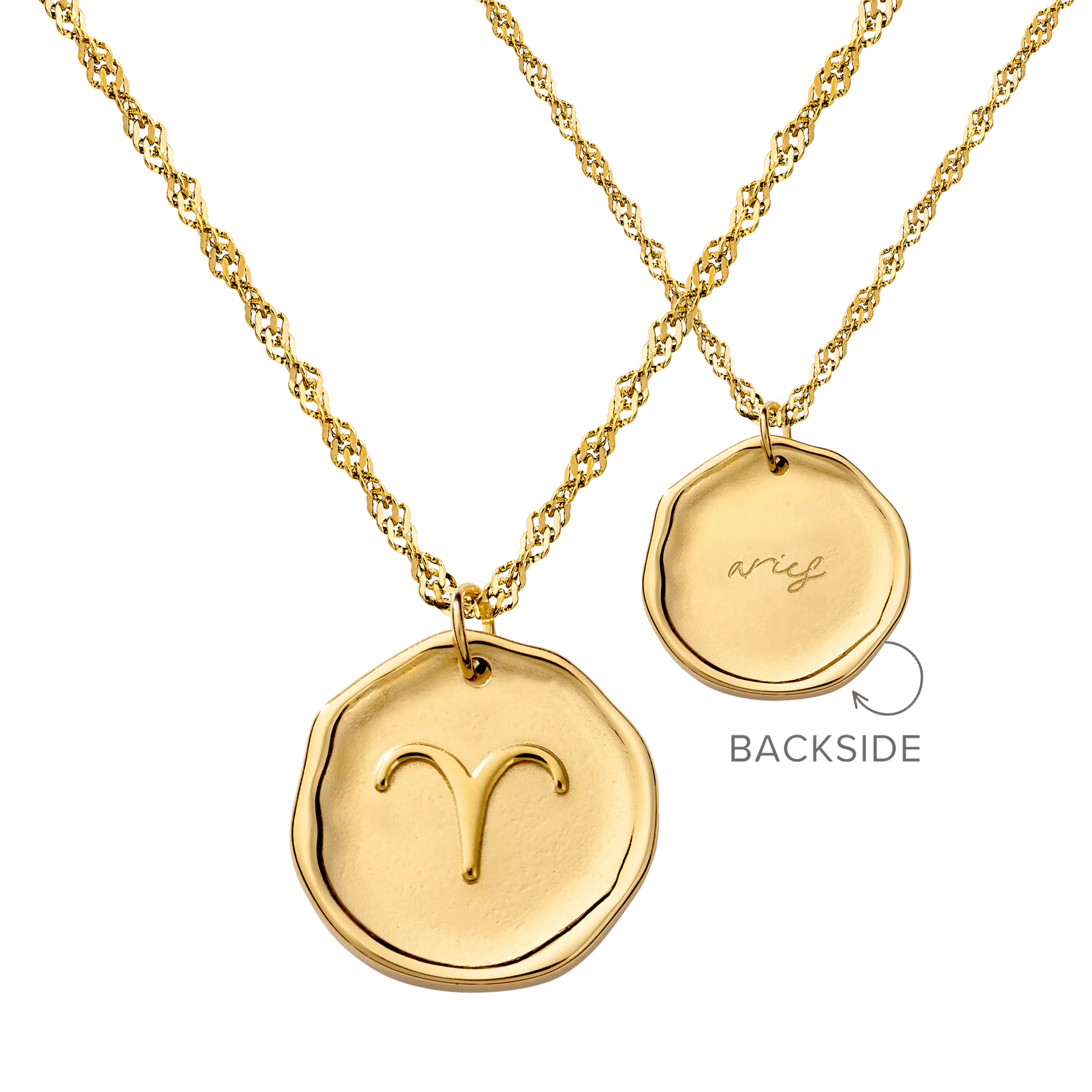 Zodiac Necklace – Aries Gold