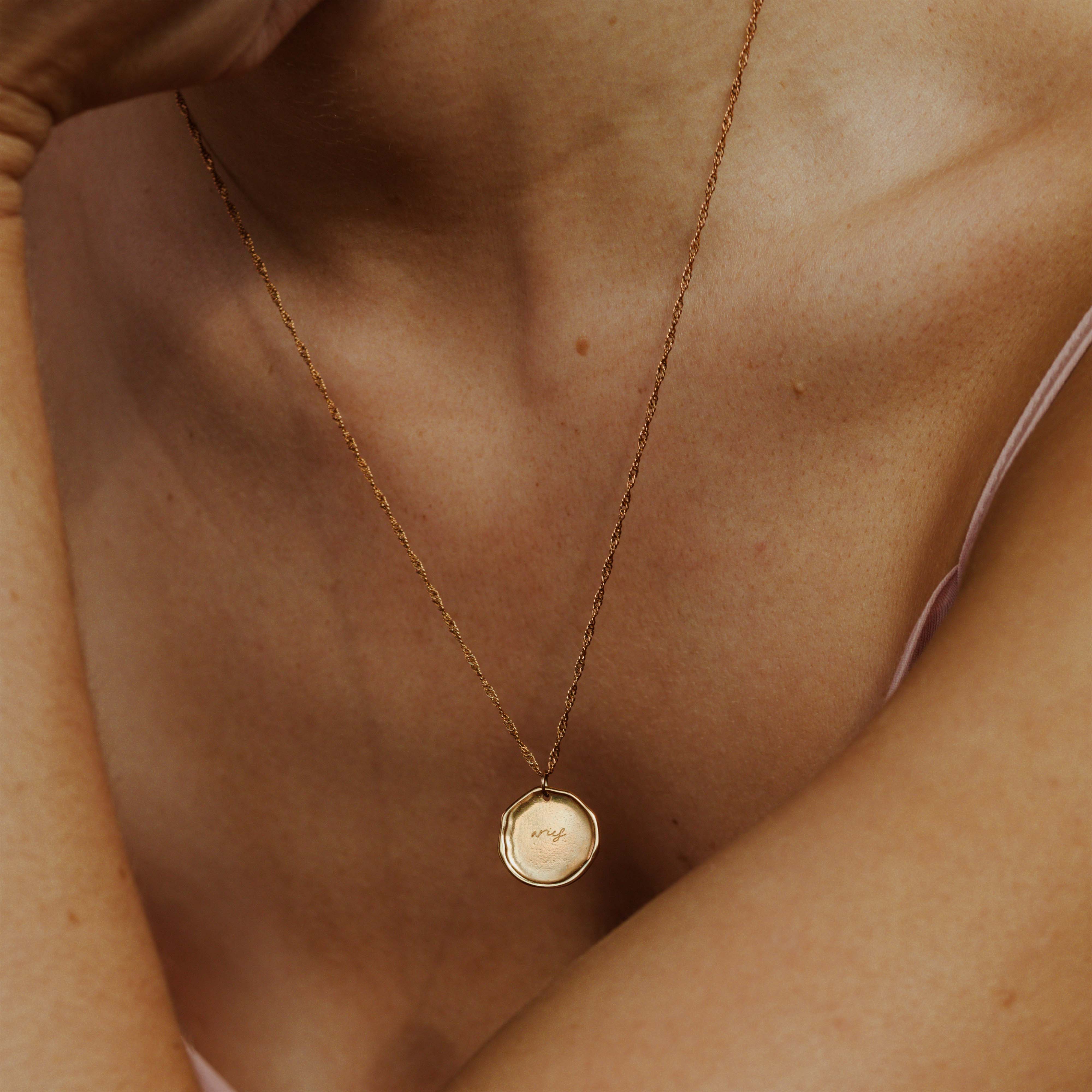 Zodiac Necklace – Aries Rose Gold - Image 2