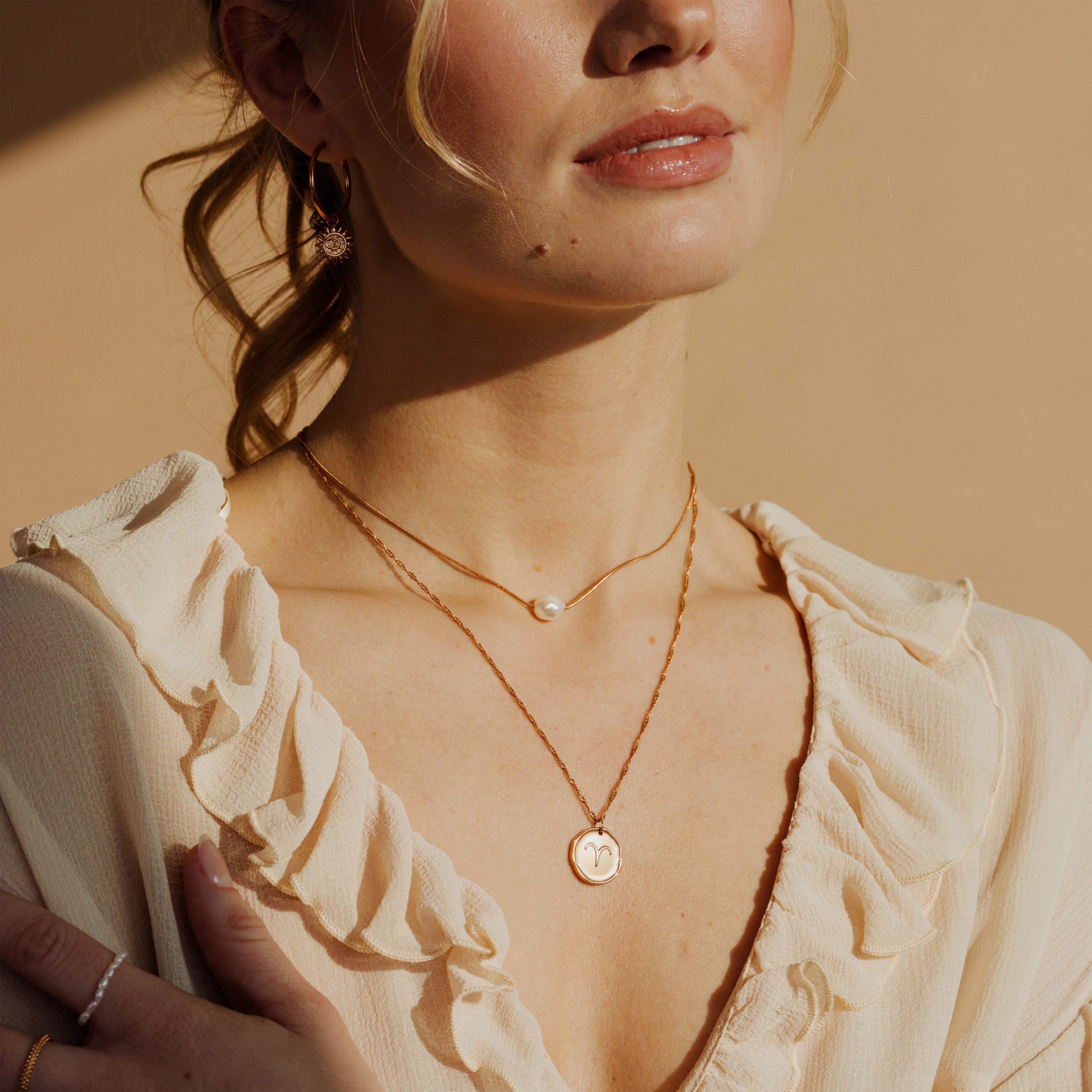 Zodiac Necklace – Aries Rose Gold - Image 3