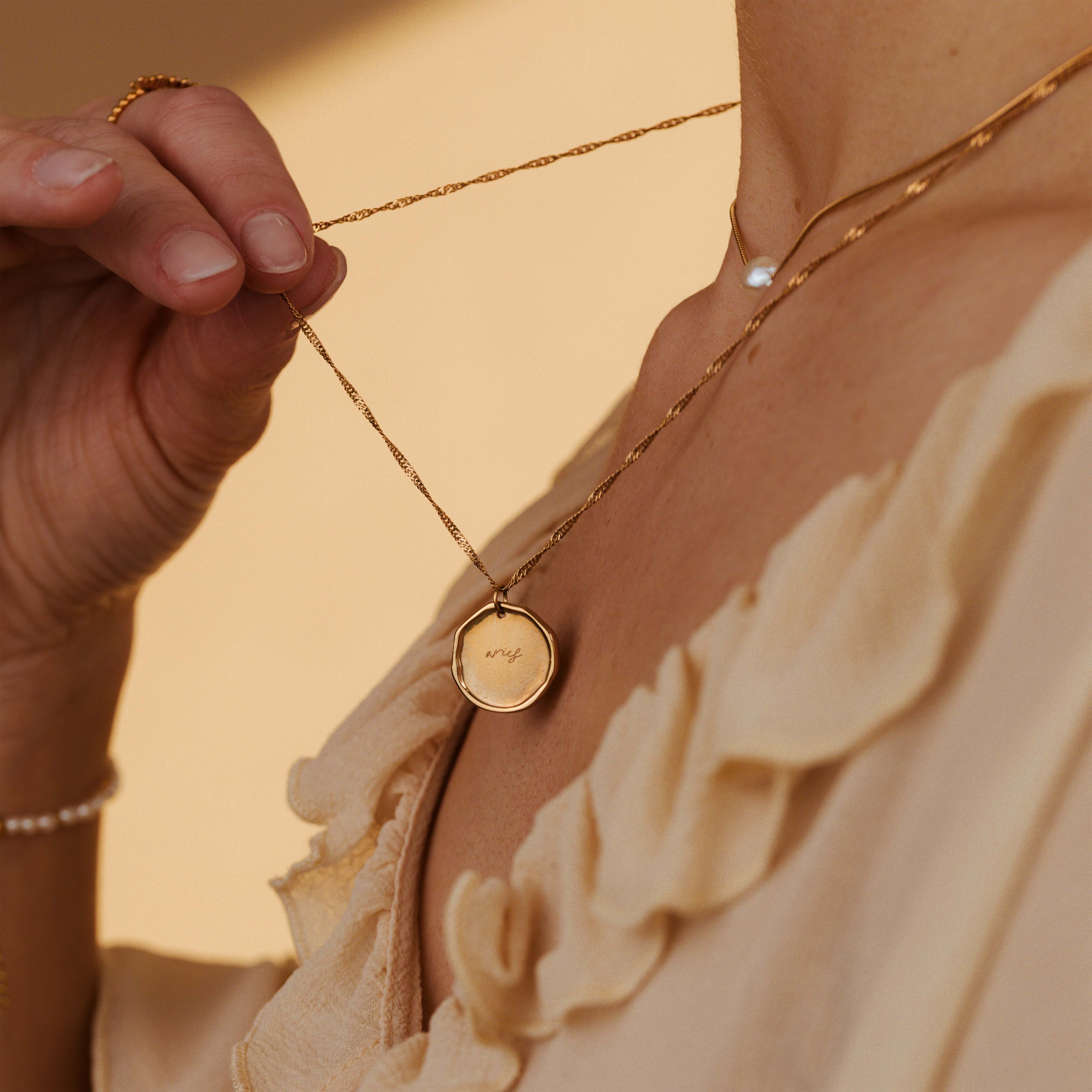 Zodiac Necklace – Aries Rose Gold - Image 6