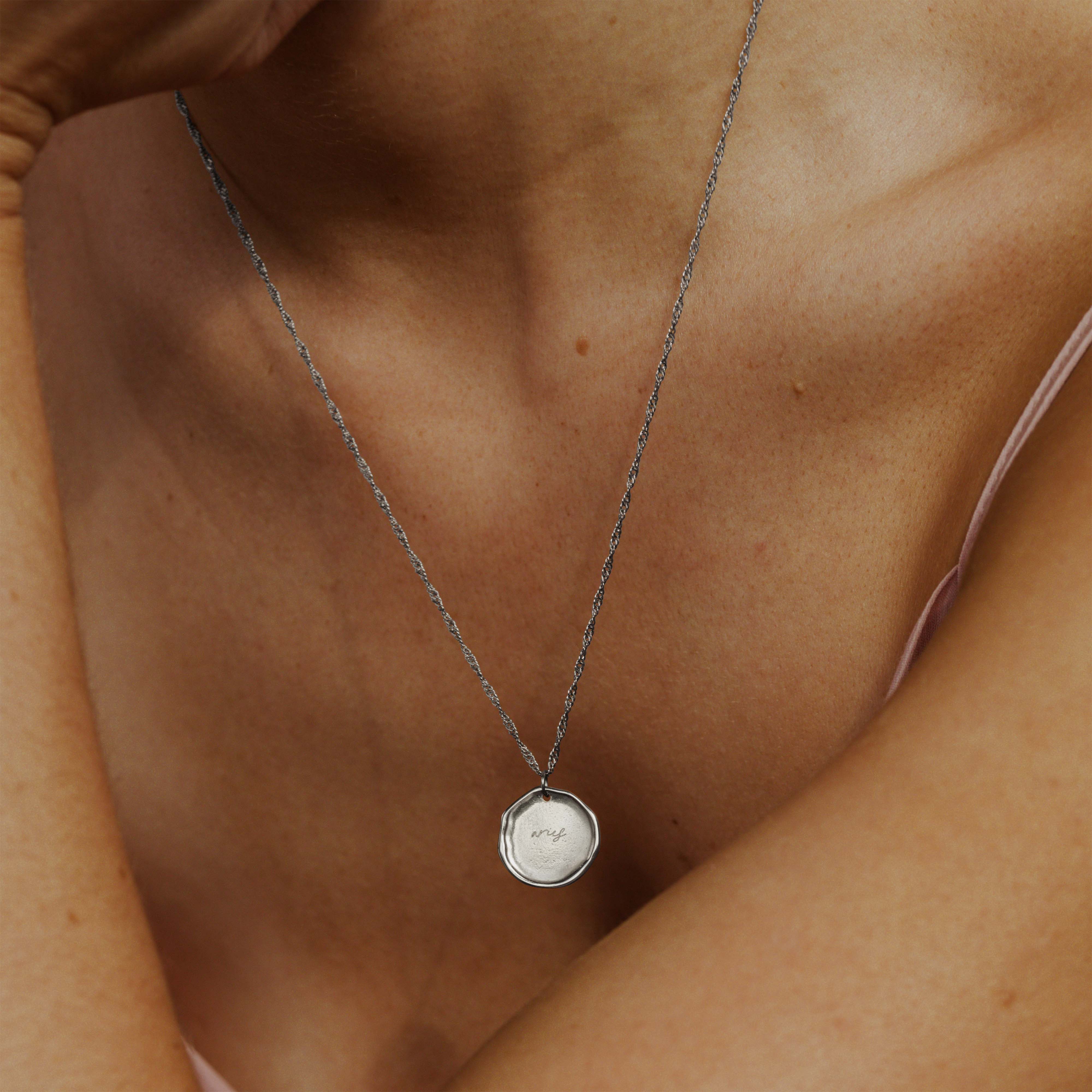 Zodiac Necklace – Aries Silver - Image 2