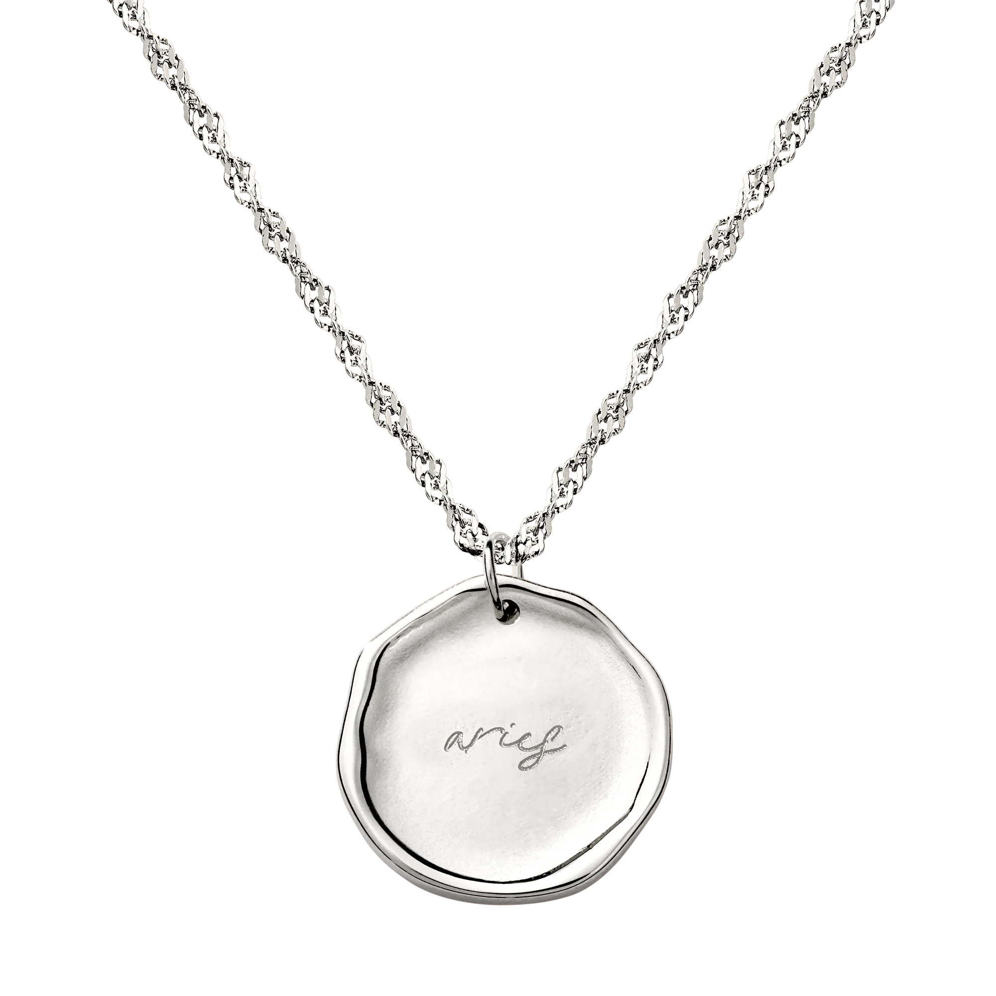 Zodiac Necklace – Aries Silver - Image 7