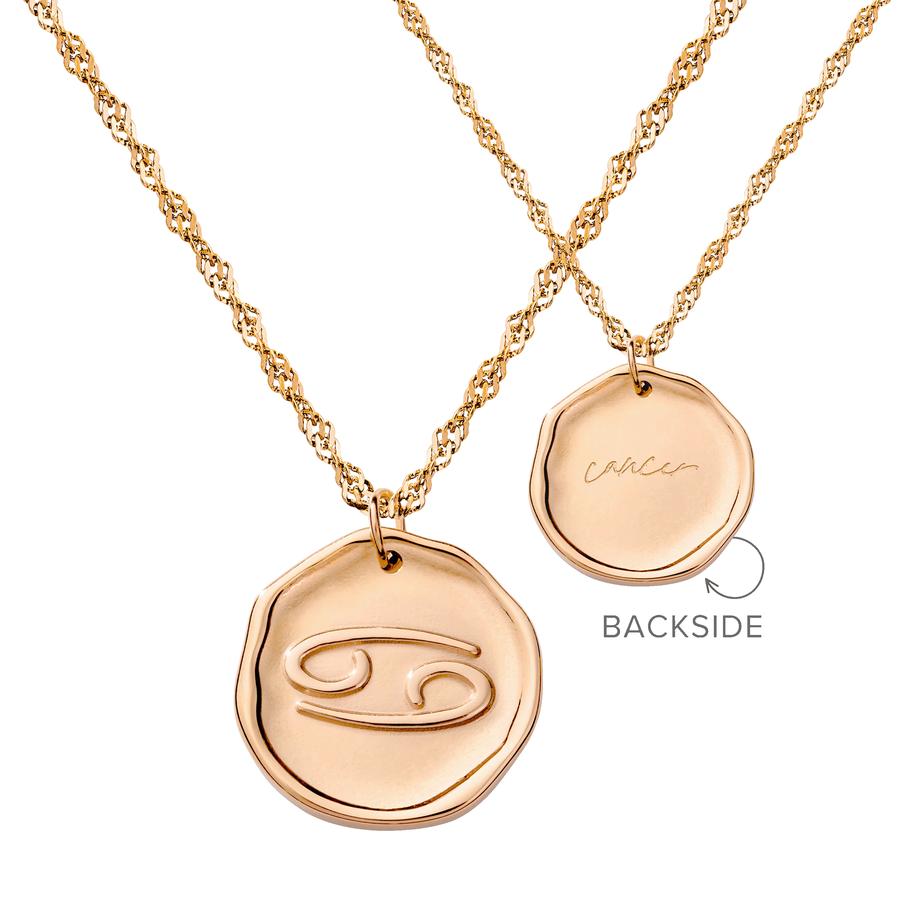 Zodiac Necklace β Cancer Rose Gold