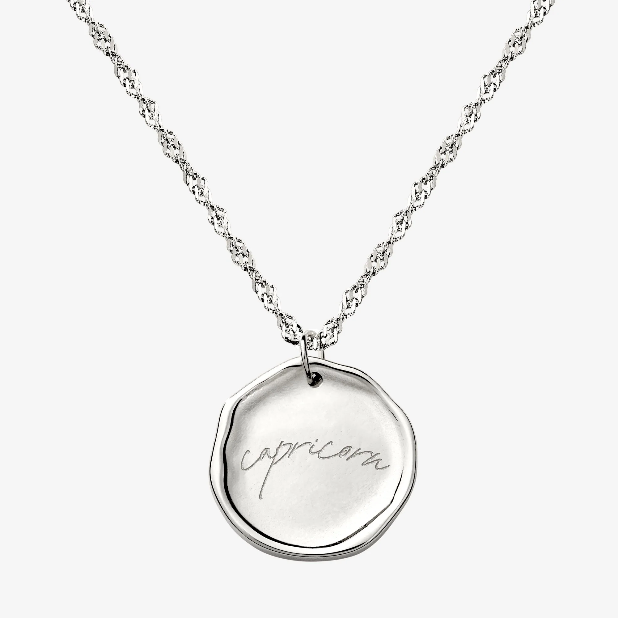 Zodiac Necklace – Capricorn Silver - Image 6