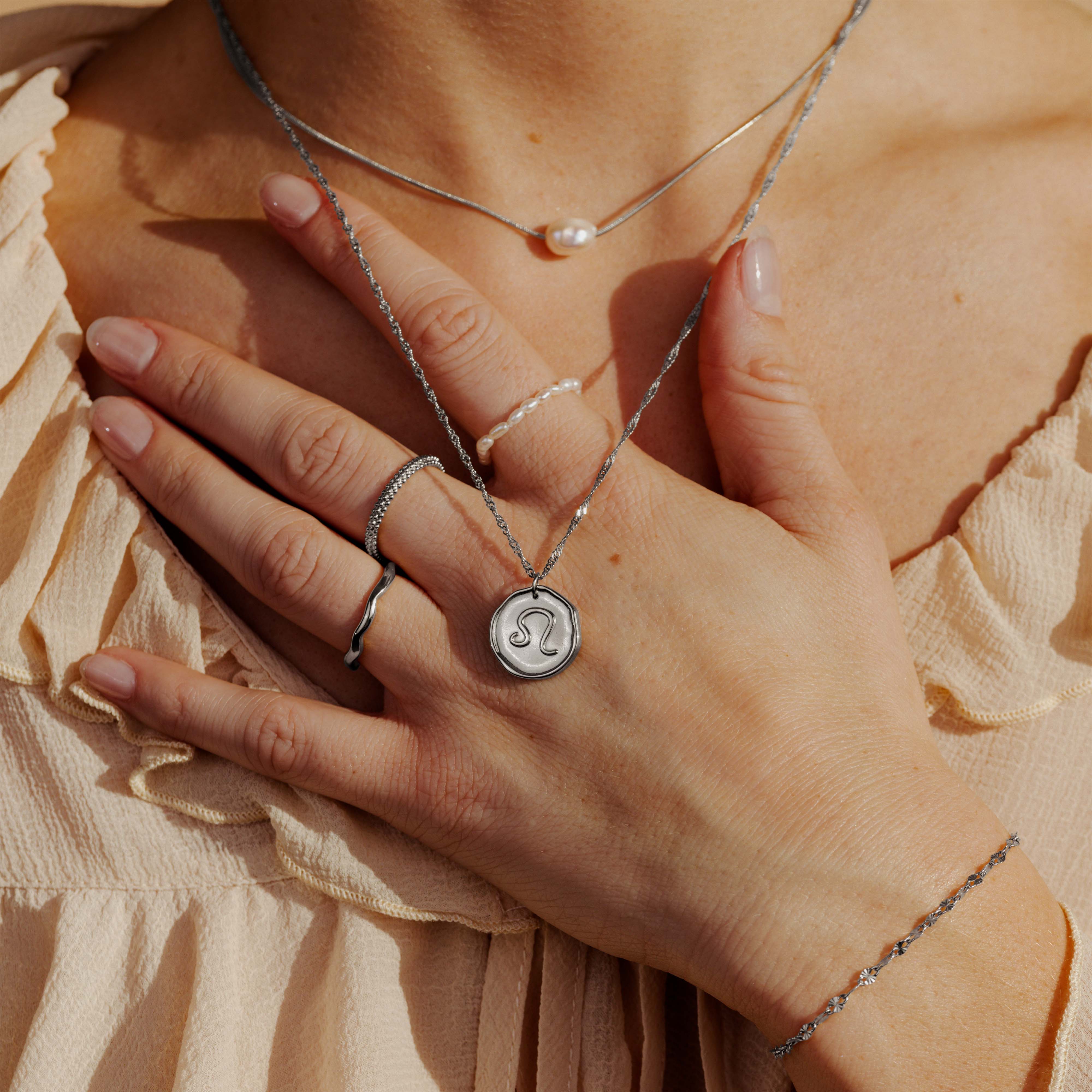 Zodiac Necklace – Leo Silver - Image 3