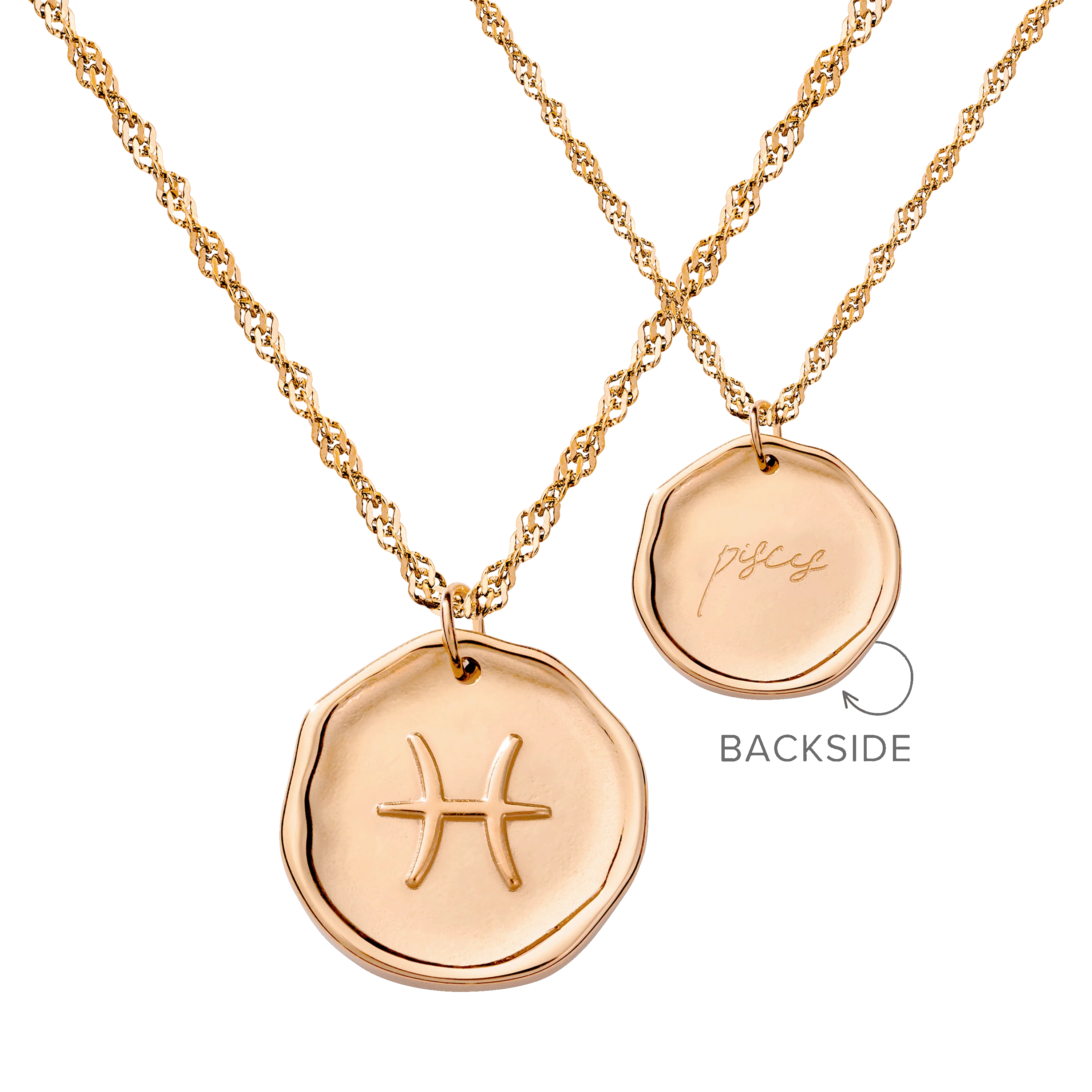 Zodiac Necklace – Pisces Rose Gold