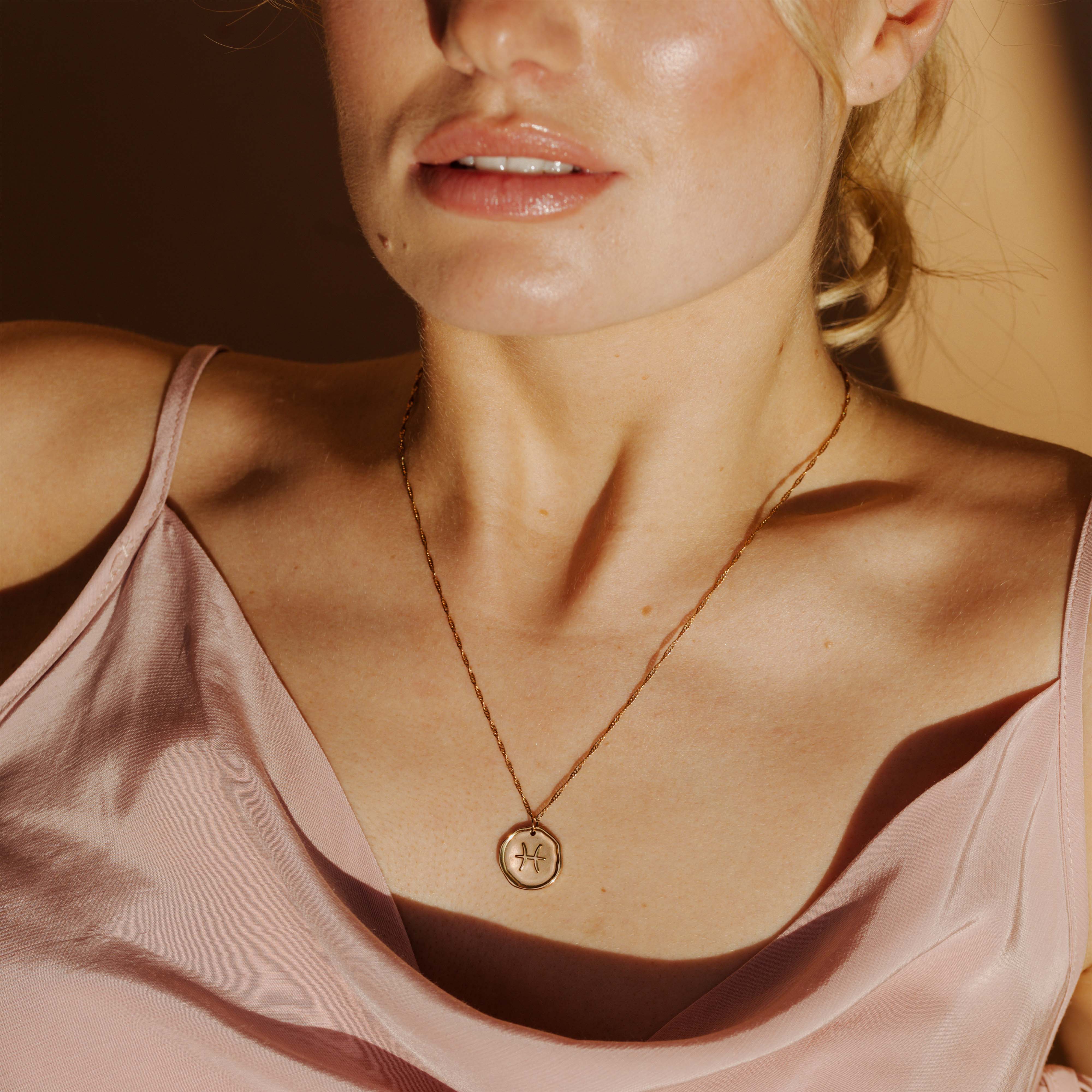 Zodiac Necklace – Pisces Rose Gold - Image 2