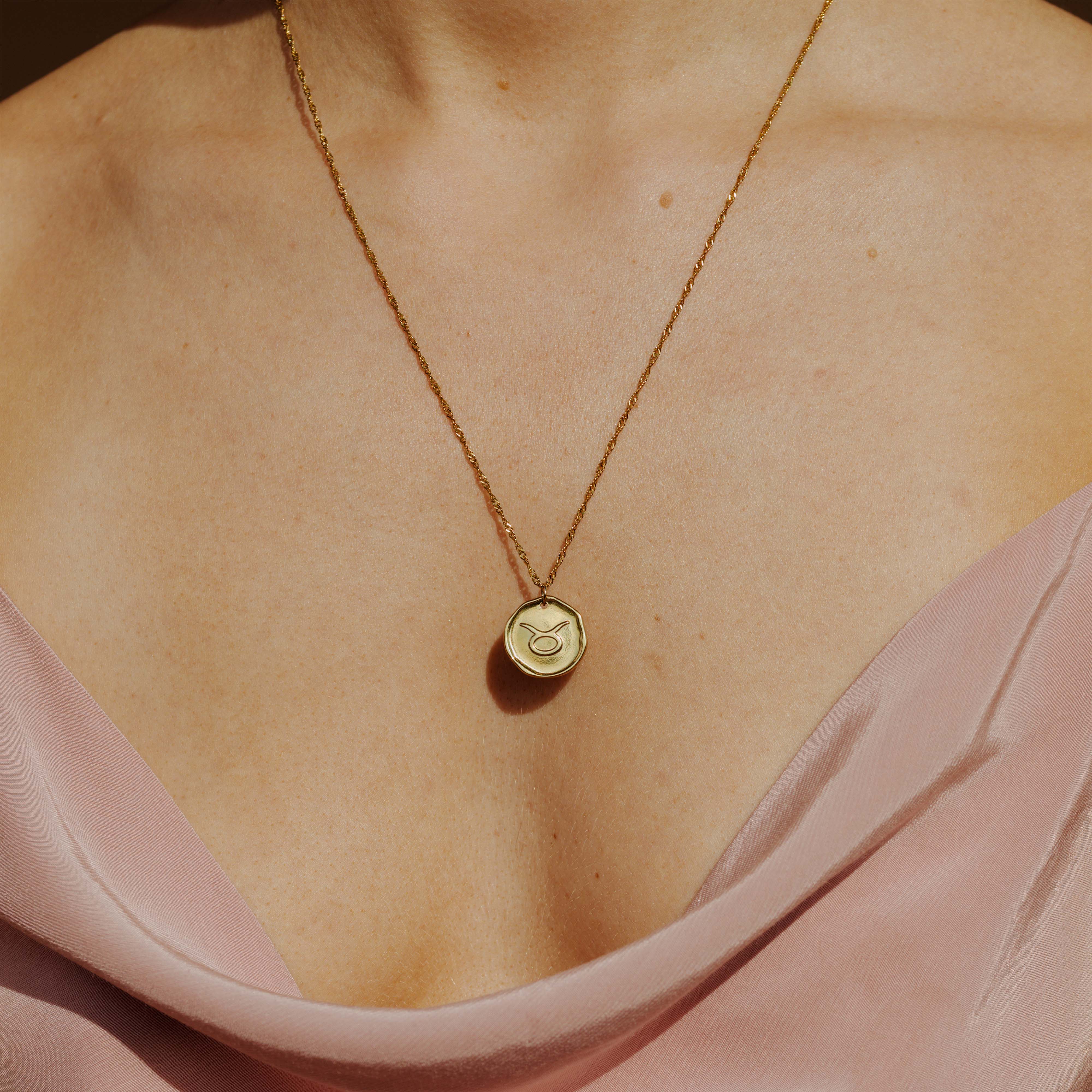 Zodiac Necklace – Taurus Gold - Image 2