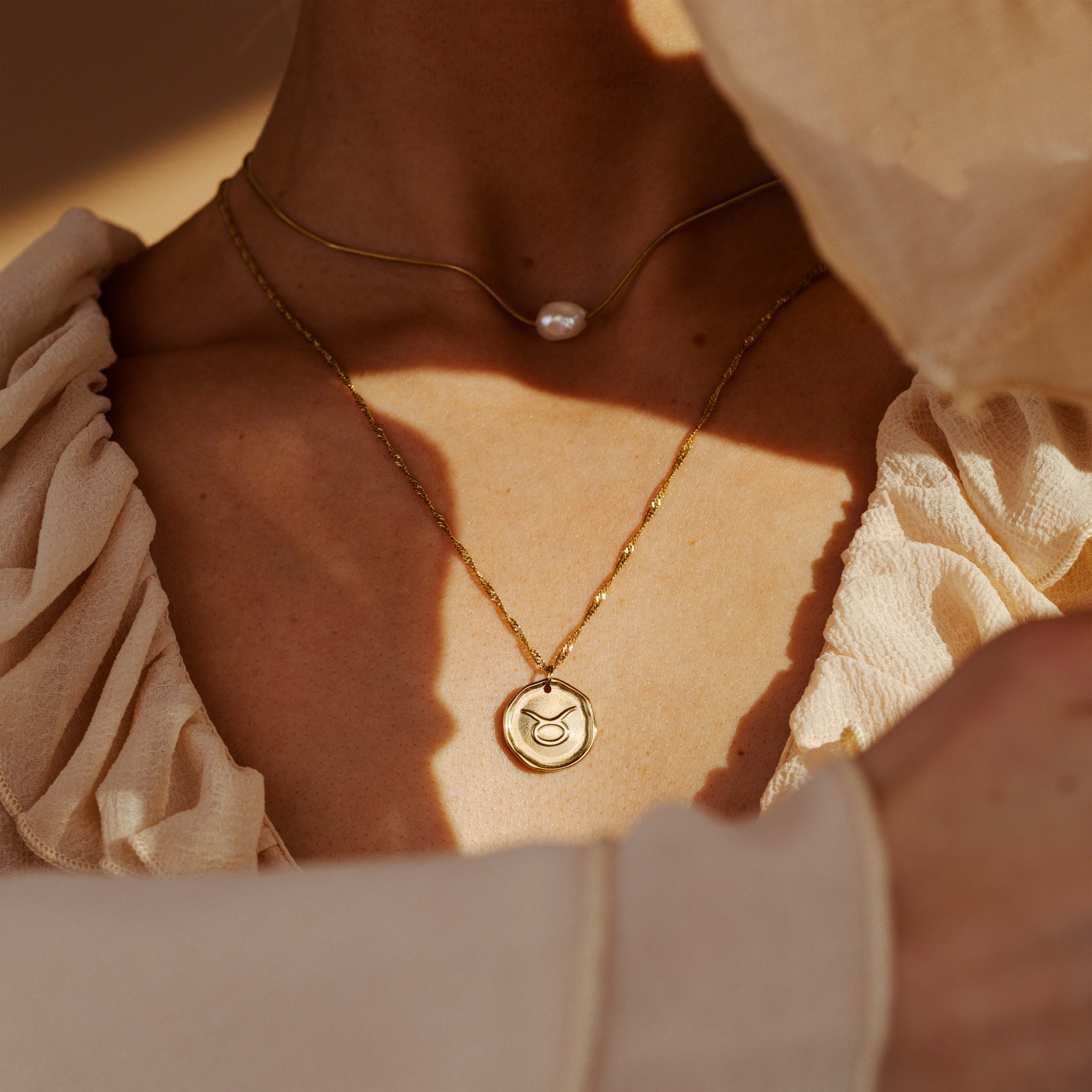 Zodiac Necklace – Taurus Gold - Image 3