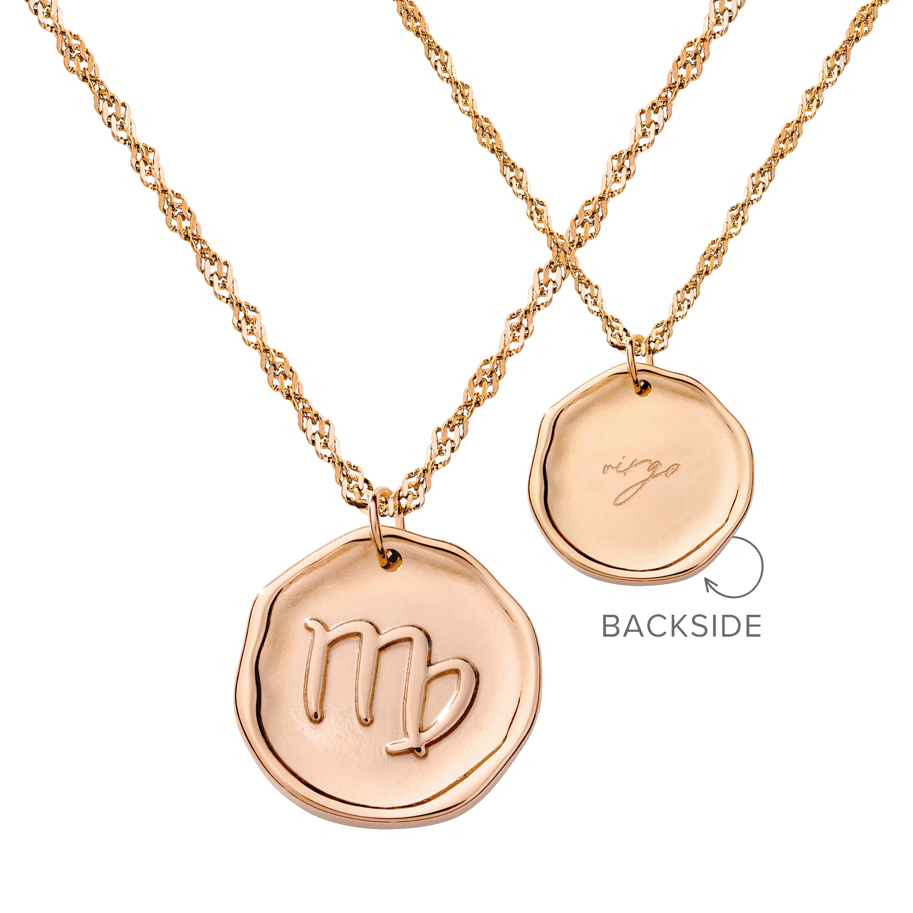 Zodiac Necklace – Virgo Rose Gold