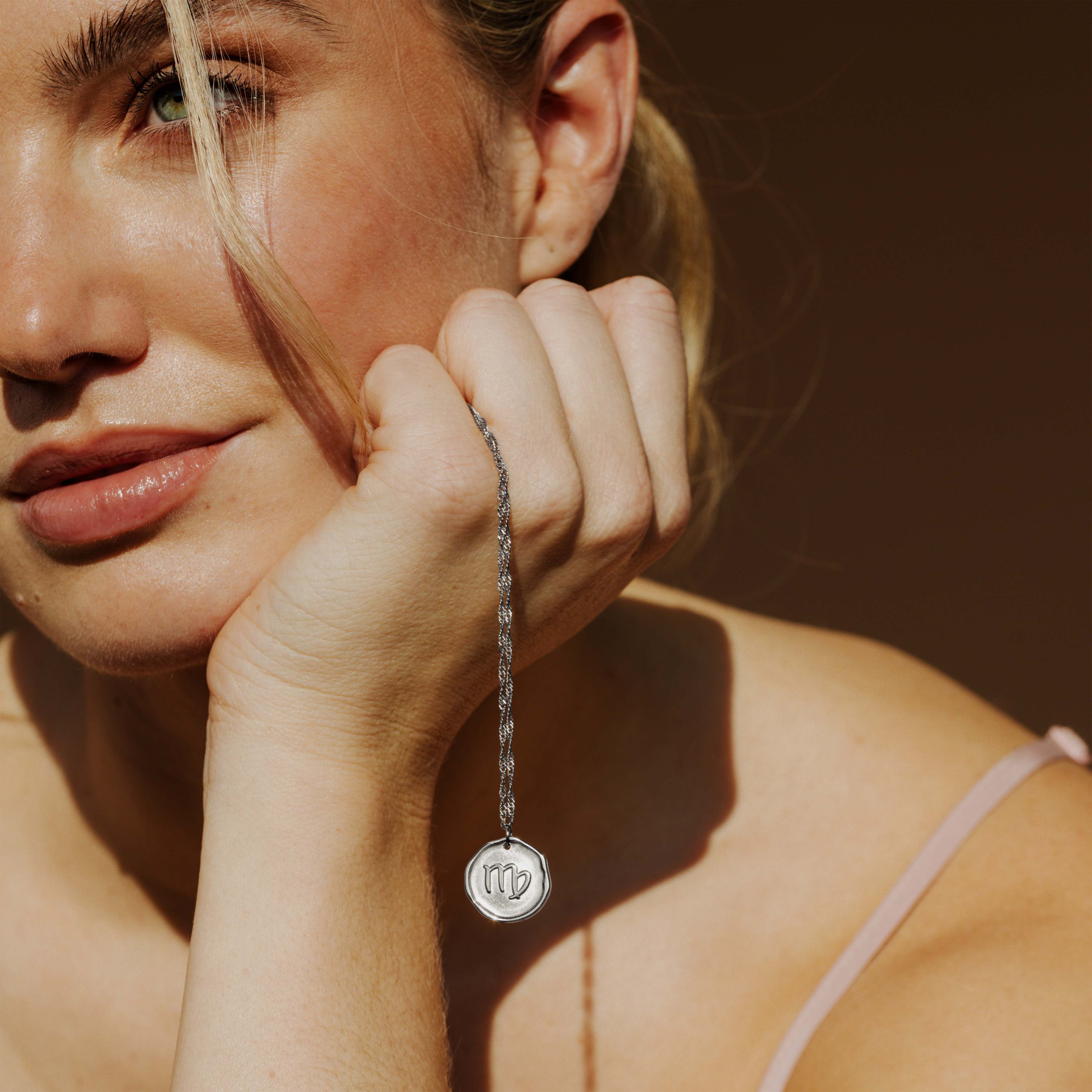 Zodiac Necklace – Virgo Silver - Image 2